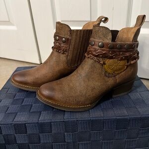 Brown Leather Ankle Boots